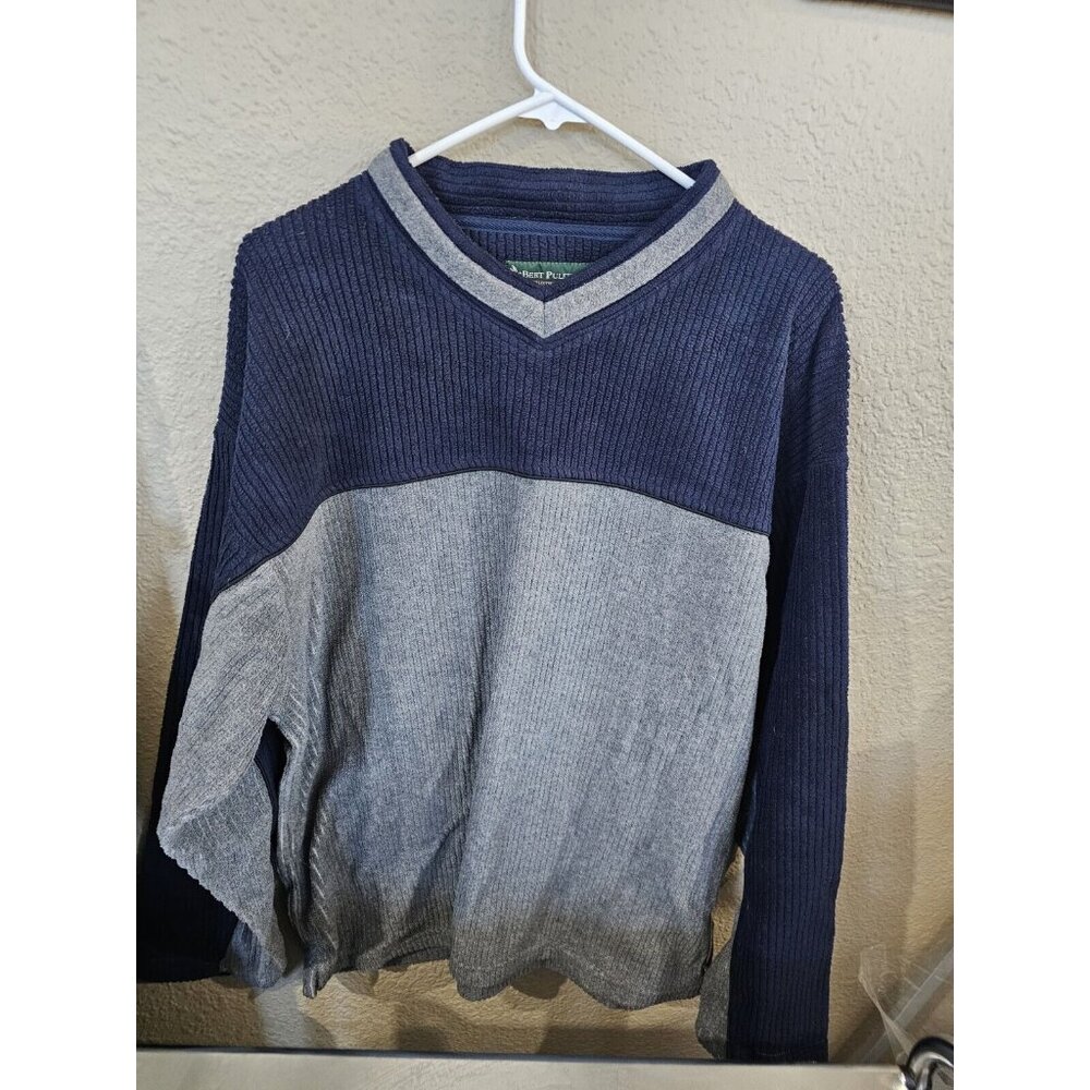 Bert Pulitzer Sweatshirt Sweater Blue Gray Pullover Men's Large